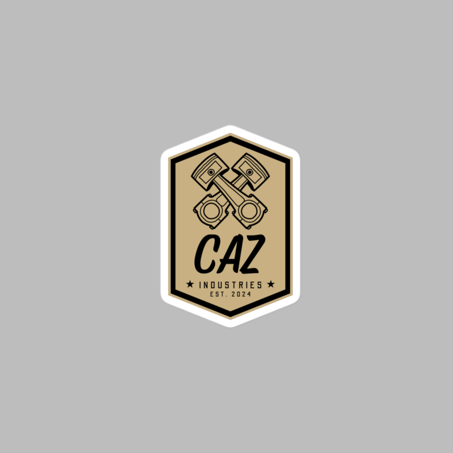 Caz Industries Logo - Sticker (Gold)