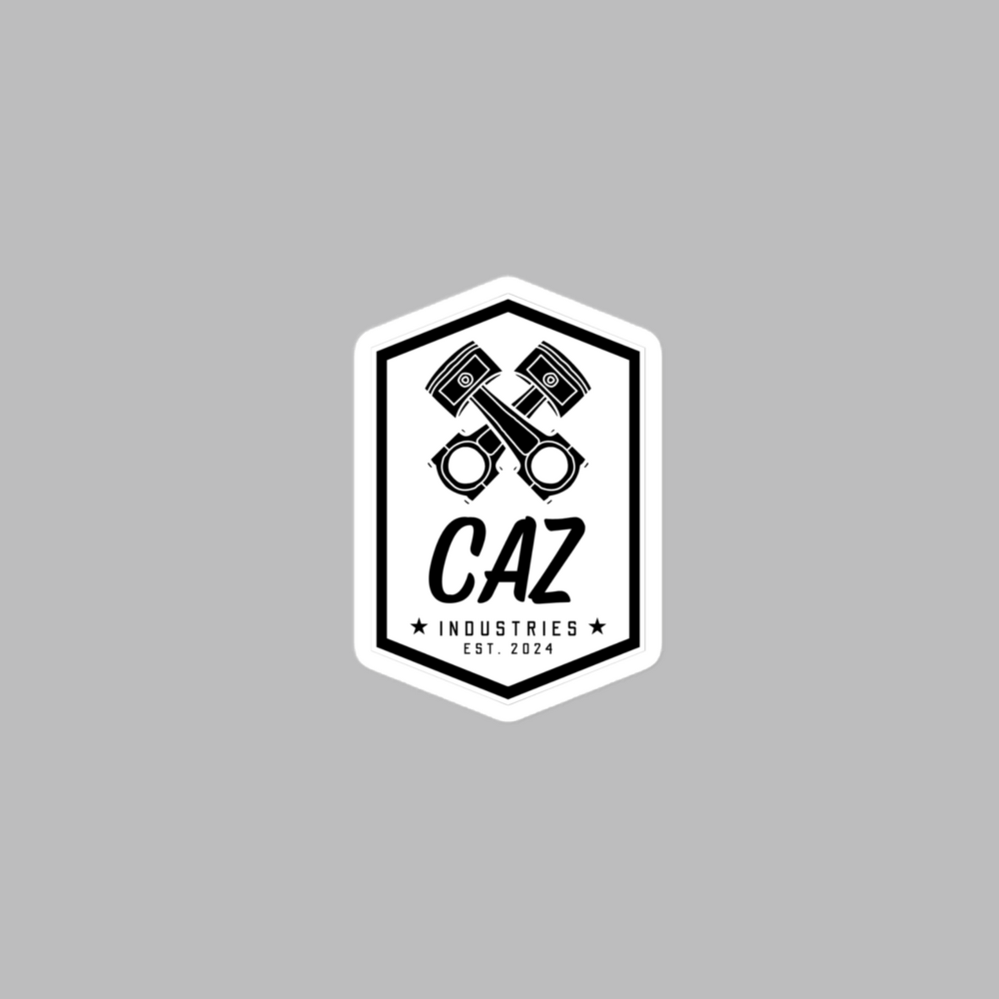 Caz Industries Logo - Sticker (White)