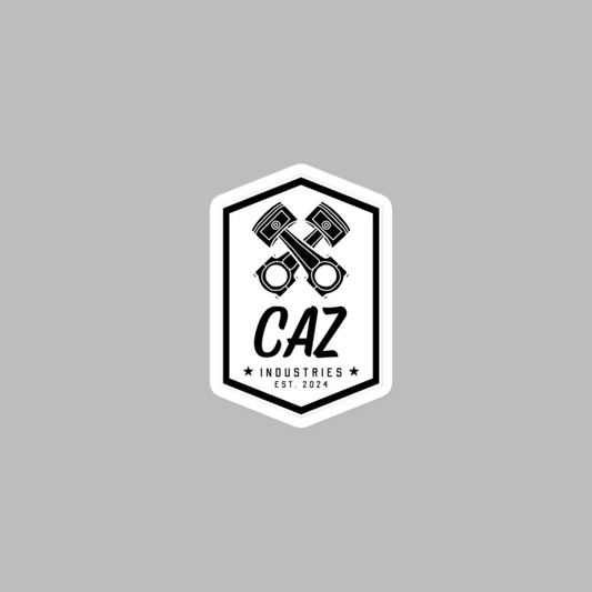 Caz Industries Logo - Sticker (White)