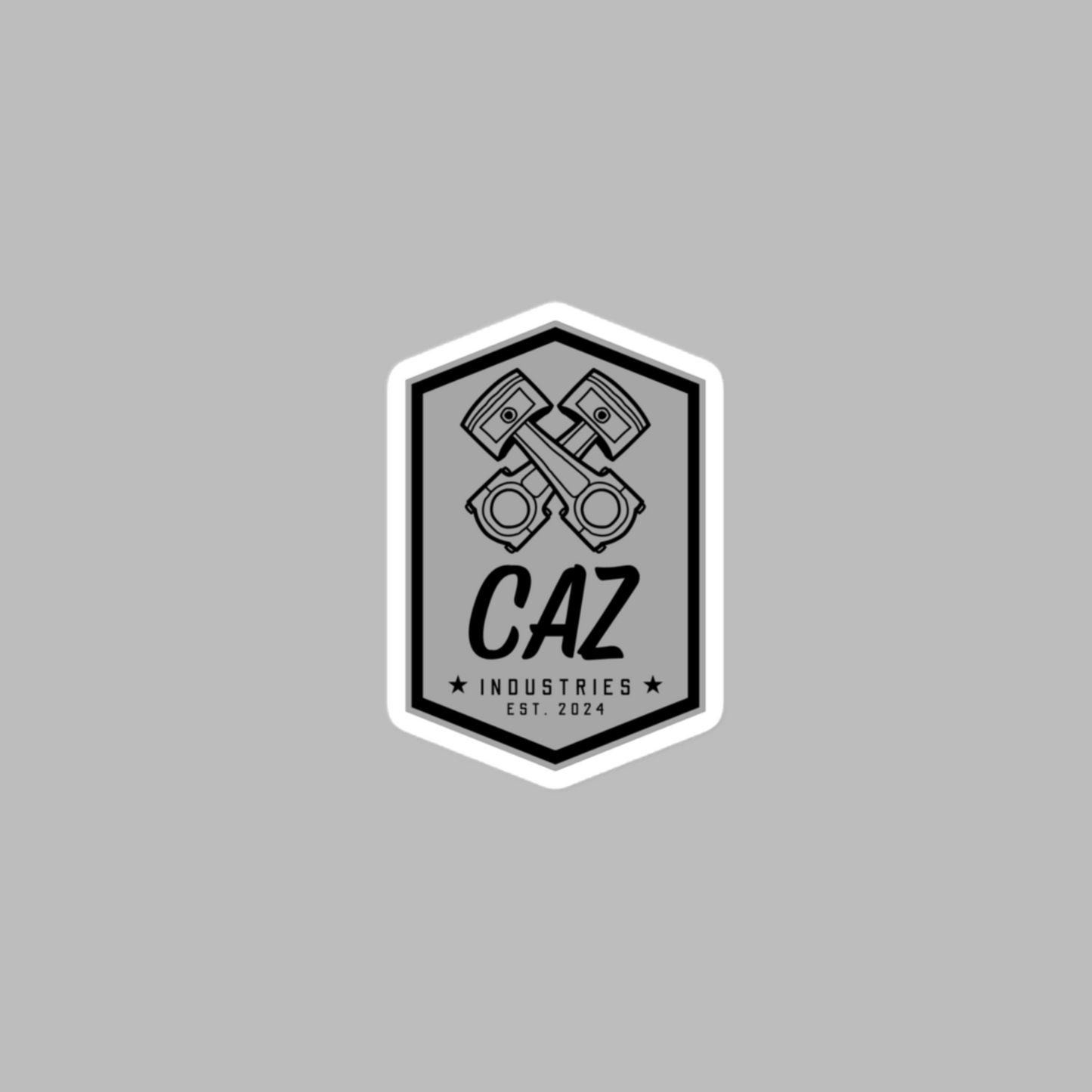 Caz Industries Logo - Sticker (Silver)