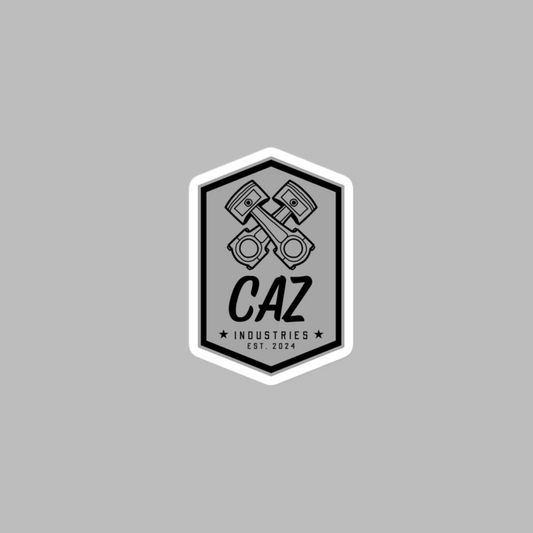 Caz Industries Logo - Sticker (Silver)