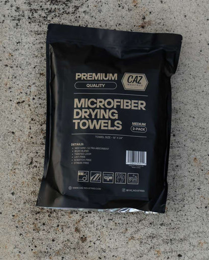 Microfiber Drying Towels (2-Pack) – 1400 GSM Twisted Loop, 16"×24"